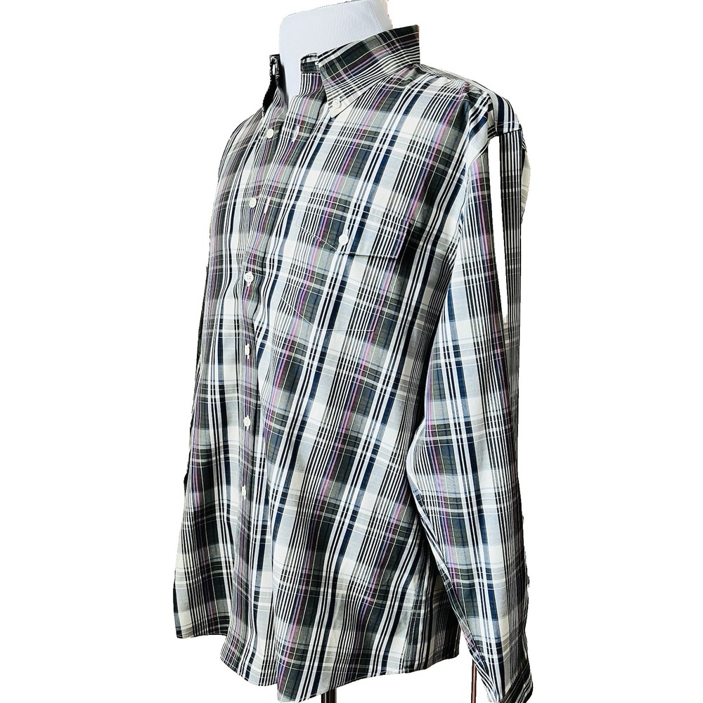 Brooks‎ Brothers Original Polo Shirt Plaid Classic Button Down Cotton Mens XL